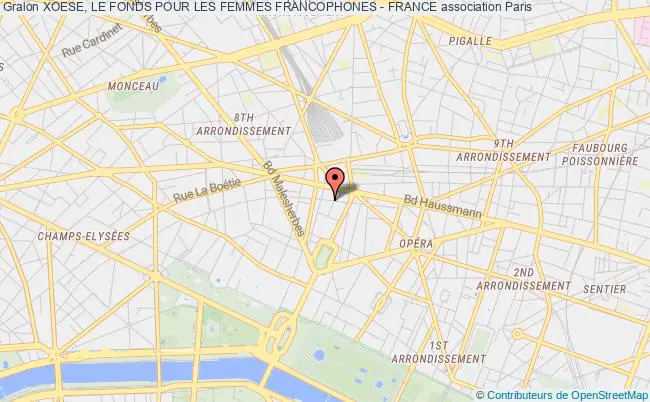 plan association Xoese, Le Fonds Pour Les Femmes Francophones - France PARIS