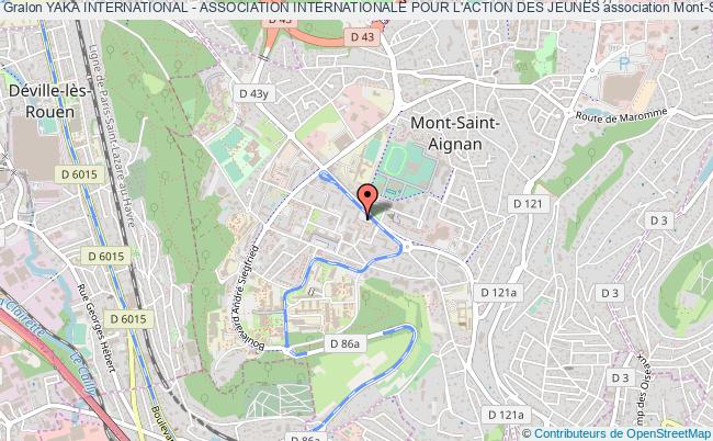 plan association Yaka International - Association Internationale Pour L'action Des Jeunes Mont-Saint-Aignan