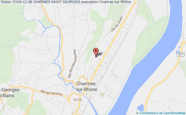 plan association Yoga Club Charmes Saint Georges Charmes-sur-Rhône