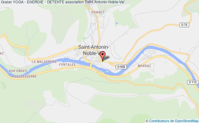 plan association Yoga - Energie - Detente Saint-Antonin-Noble-Val