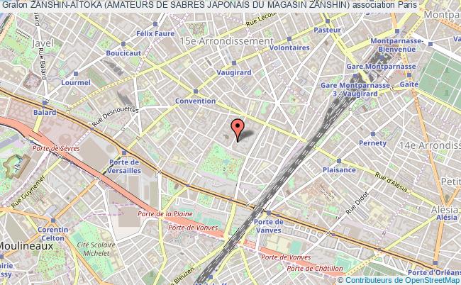 plan association Zanshin-aÏtoka (amateurs De Sabres Japonais Du Magasin Zanshin) Paris