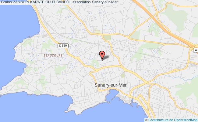 plan association Zanshin Karate Club Bandol Sanary-sur-Mer