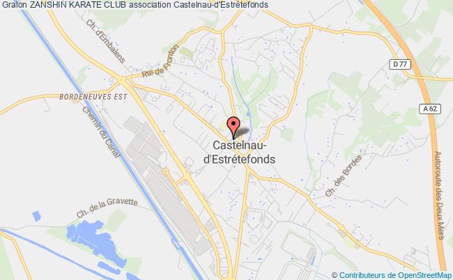plan association Zanshin Karate Club Castelnau-d'Estrétefonds