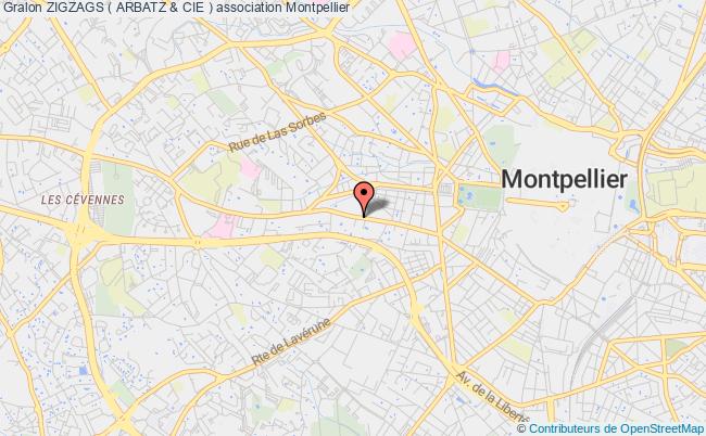 plan association Zigzags ( Arbatz & Cie ) Montpellier
