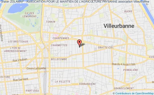 plan association Zolamap Villeurbanne