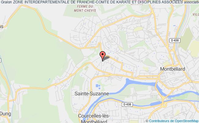 plan association Zone Interdepartementale De Franche-comte De Karate Et Disciplines Associees Montbéliard
