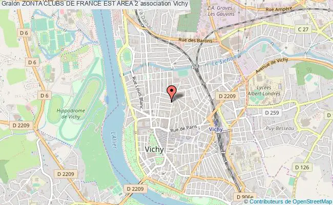 plan association Zonta Clubs De France Est Area 2 Vichy