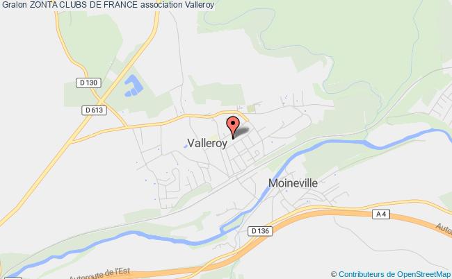plan association Zonta Clubs De France Valleroy