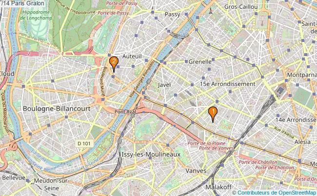 plan /14 Paris Associations /14 Paris : 3 associations