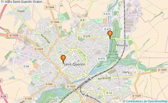 plan 11 mars Saint-Quentin Associations 11 mars Saint-Quentin : 2 associations