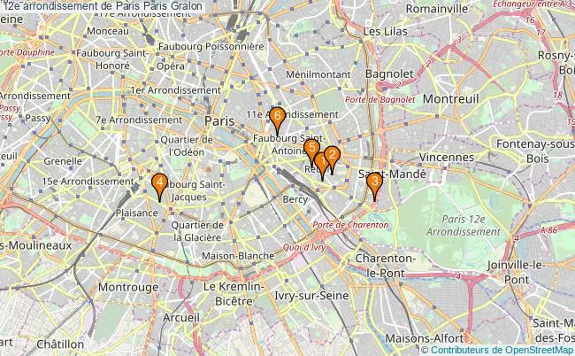 plan 12e arrondissement de Paris Paris Associations 12e arrondissement de Paris Paris : 7 associations