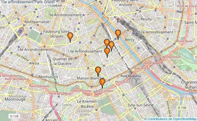 plan 13e arrondissement Paris Associations 13e arrondissement Paris : 9 associations