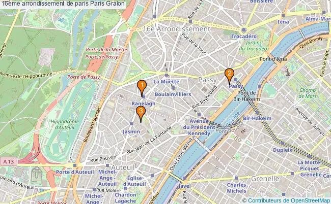 plan 16ème arrondissement de paris Paris Associations 16ème arrondissement de paris Paris : 5 associations
