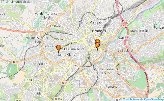 plan 17 juin Limoges Associations 17 juin Limoges : 3 associations