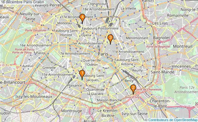 plan 18 décembre Paris Associations 18 décembre Paris : 4 associations