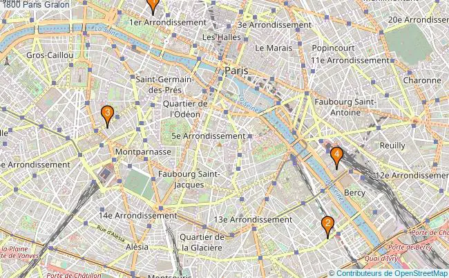 plan 1800 Paris Associations 1800 Paris : 5 associations