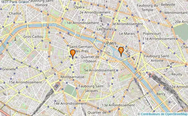 plan 1831 Paris Associations 1831 Paris : 3 associations