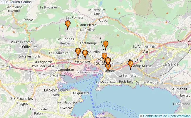 plan 1901 Toulon Associations 1901 Toulon : 8 associations