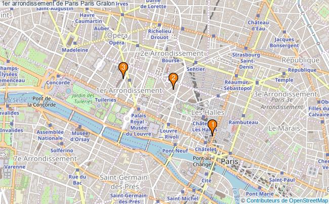 plan 1er arrondissement de Paris Paris Associations 1er arrondissement de Paris Paris : 4 associations