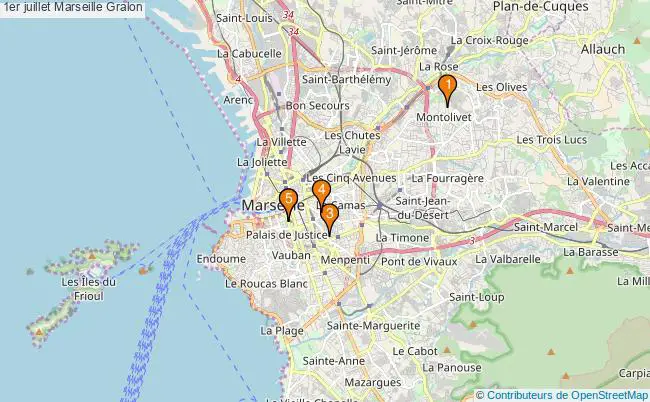 plan 1er juillet Marseille Associations 1er juillet Marseille : 6 associations