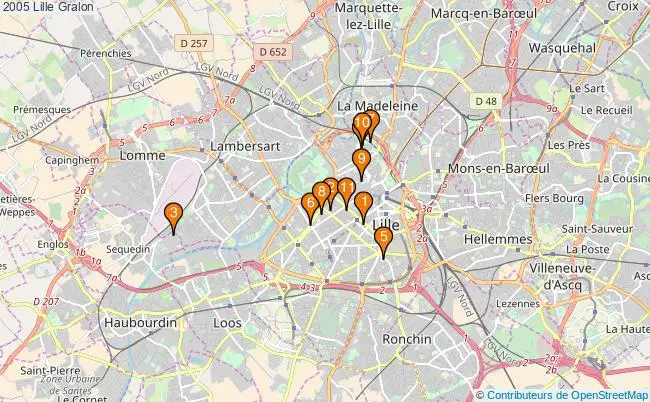 plan 2005 Lille Associations 2005 Lille : 12 associations