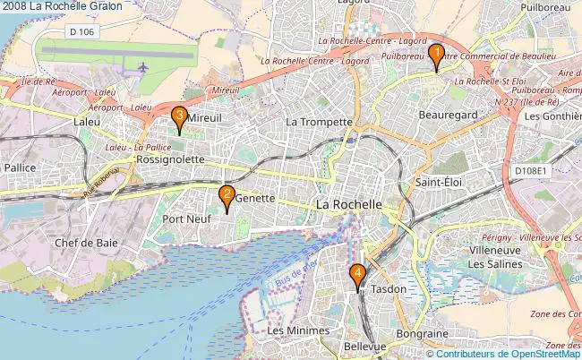 plan 2008 La Rochelle Associations 2008 La Rochelle : 4 associations