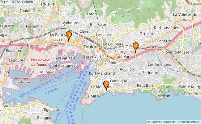 plan 2011 Toulon Associations 2011 Toulon : 3 associations