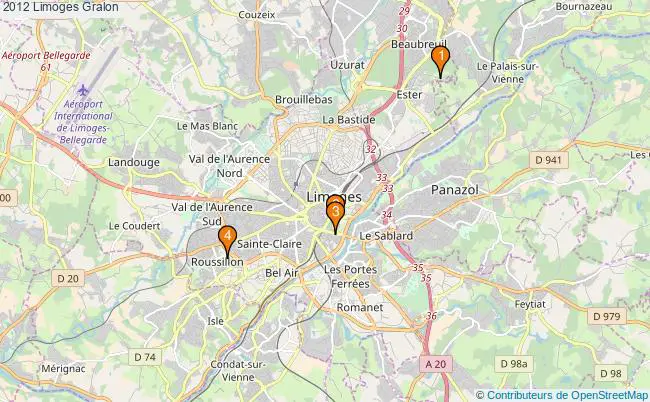 plan 2012 Limoges Associations 2012 Limoges : 4 associations