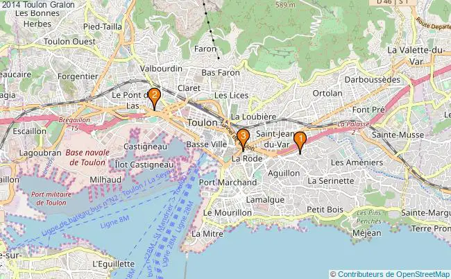 plan 2014 Toulon Associations 2014 Toulon : 3 associations