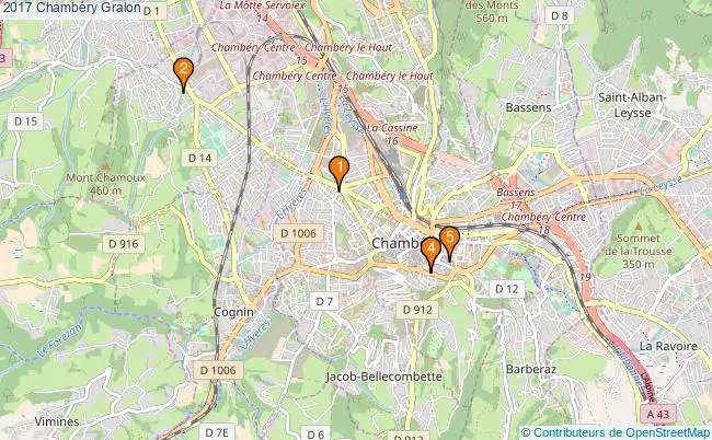 plan 2017 Chambéry Associations 2017 Chambéry : 5 associations