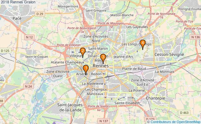 plan 2018 Rennes Associations 2018 Rennes : 4 associations