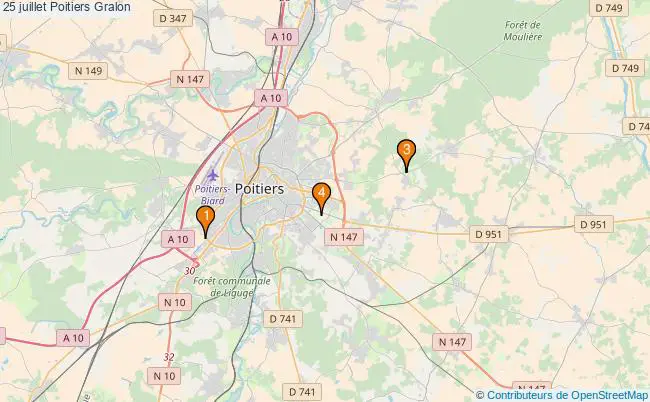plan 25 juillet Poitiers Associations 25 juillet Poitiers : 4 associations