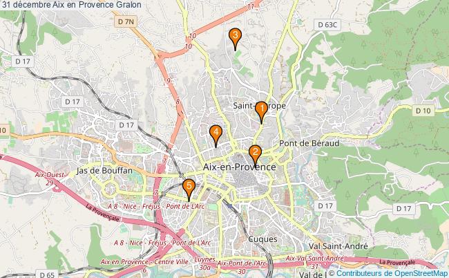 plan 31 décembre Aix en Provence Associations 31 décembre Aix en Provence : 4 associations