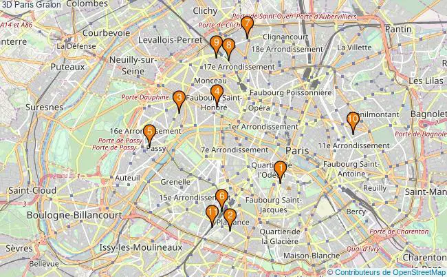 plan 3D Paris Associations 3D Paris : 19 associations
