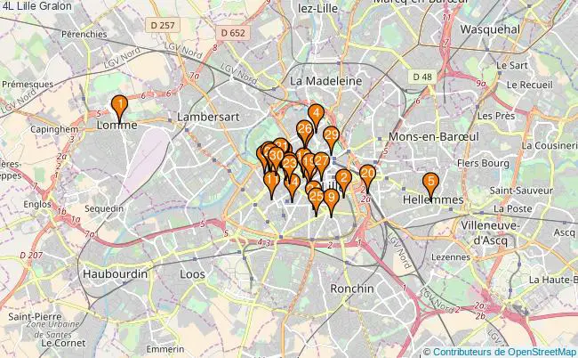 plan 4L Lille Associations 4L Lille : 42 associations