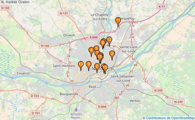 plan 4L Nantes Associations 4L Nantes : 23 associations