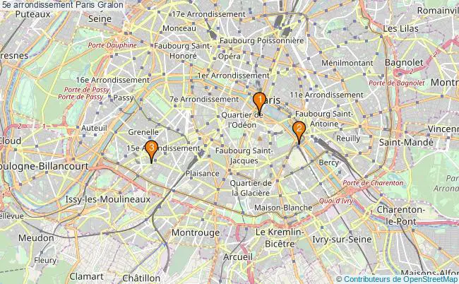 plan 5e arrondissement Paris Associations 5e arrondissement Paris : 3 associations
