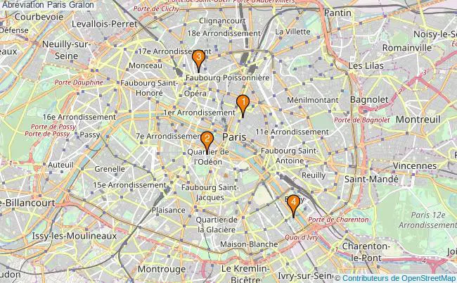 plan Abréviation Paris Associations abréviation Paris : 4 associations