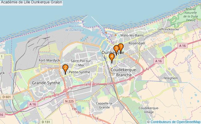 plan Académie de Lille Dunkerque Associations académie de Lille Dunkerque : 4 associations