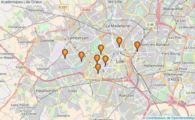 plan Académiques Lille Associations Académiques Lille : 9 associations