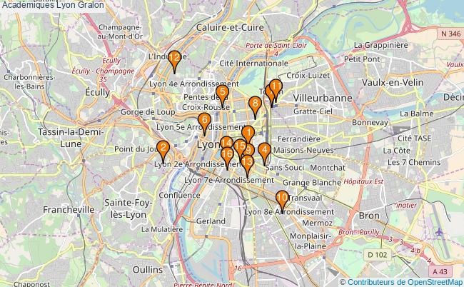 plan Académiques Lyon Associations Académiques Lyon : 23 associations