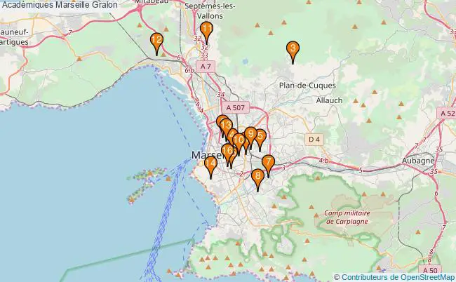 plan Académiques Marseille Associations Académiques Marseille : 22 associations
