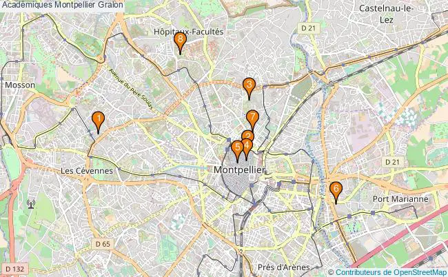 plan Académiques Montpellier Associations Académiques Montpellier : 14 associations