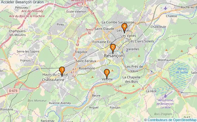 plan Accéder Besançon Associations Accéder Besançon : 4 associations