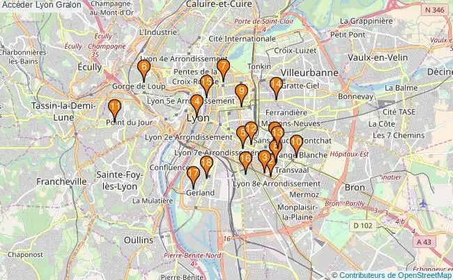 plan Accéder Lyon Associations Accéder Lyon : 19 associations