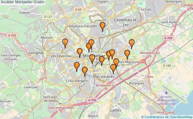 plan Accéder Montpellier Associations Accéder Montpellier : 23 associations