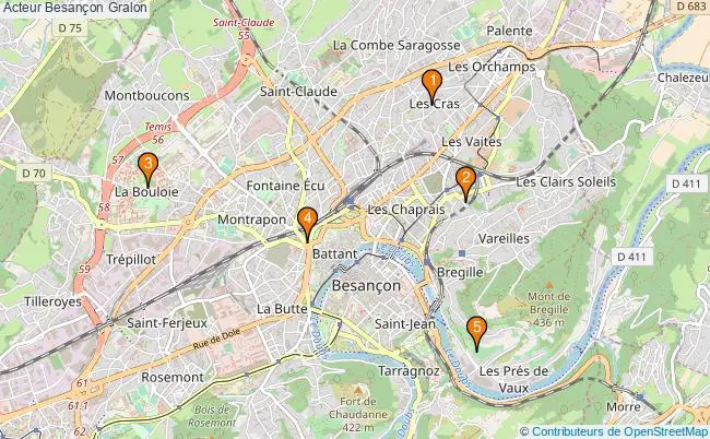 plan Acteur Besançon Associations Acteur Besançon : 5 associations