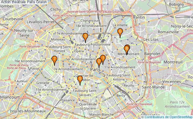 plan Action théâtrale Paris Associations action théâtrale Paris : 9 associations