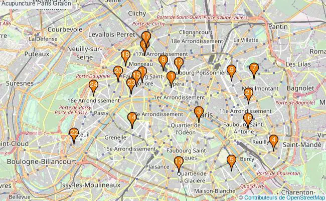 plan Acupuncture Paris Associations acupuncture Paris : 20 associations