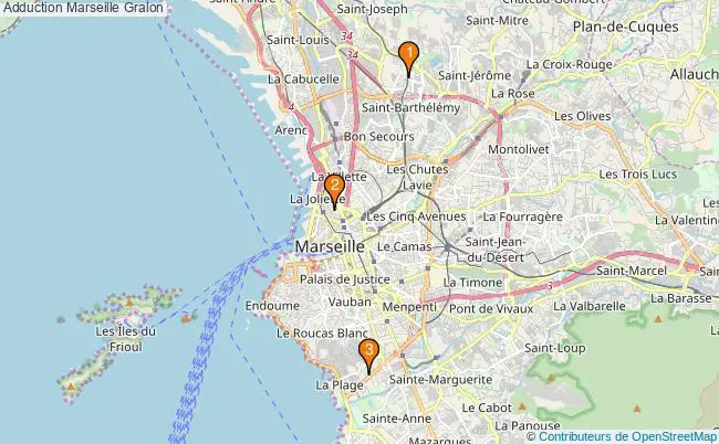 plan Adduction Marseille Associations adduction Marseille : 4 associations
